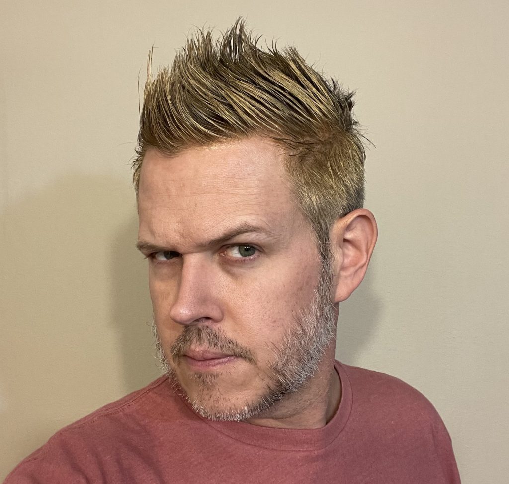 Will sports a Mohawk made possible by the magic of gold hair wax.